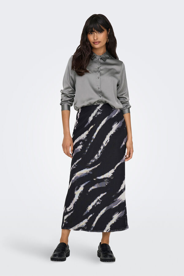 JDY Camisa satinada gris