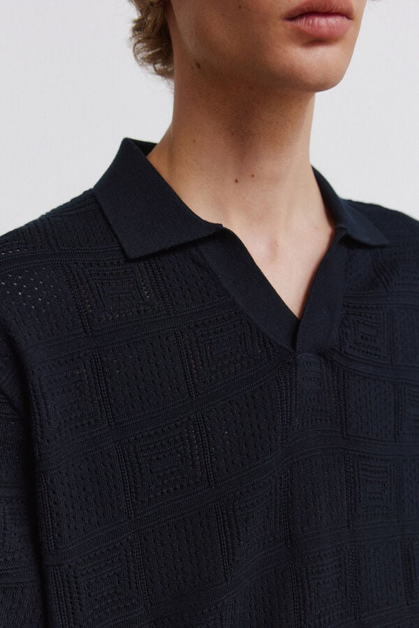 Springfield Fantasy structure polo shirt blue