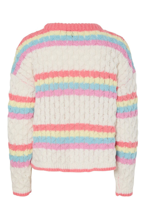 Pieces Knitted Sweater white