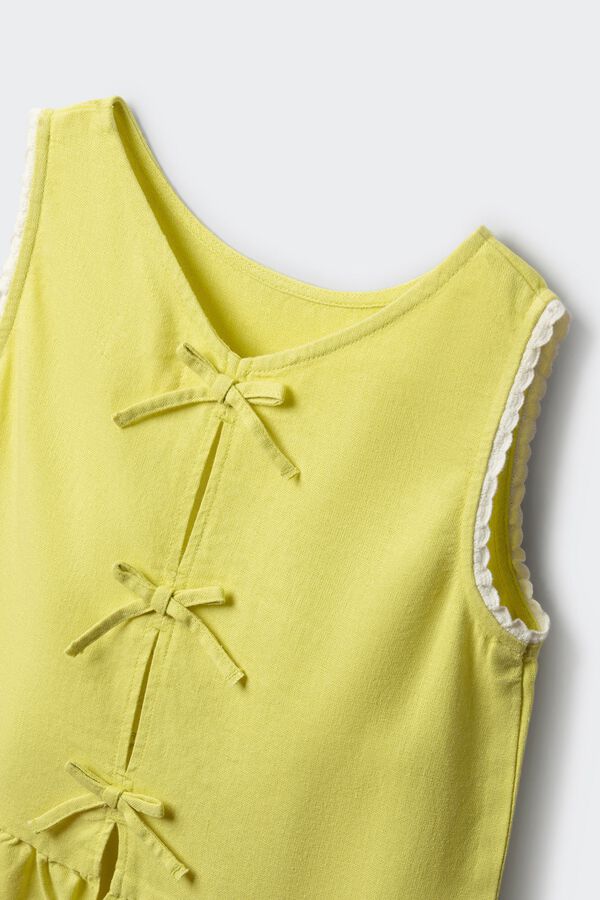 Springfield Kids Top od lana sa ma&scaron;nama za devojčice Žuta