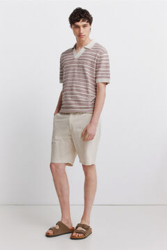 Springfield Linen comfort slim fit Bermuda shorts