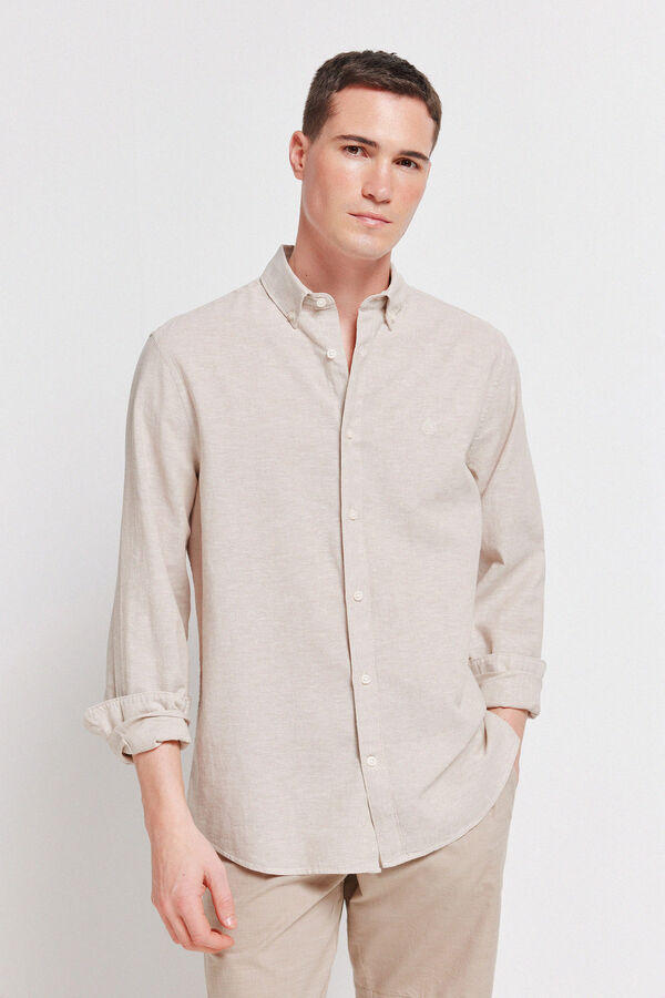 Springfield Linen shirt brown