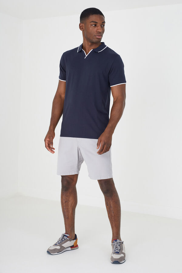 Springfield Polo shirt with contrast colour navy