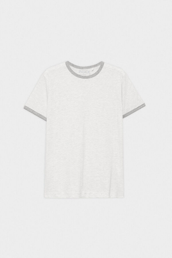 Springfield T-shirt básica com contrastes cinza