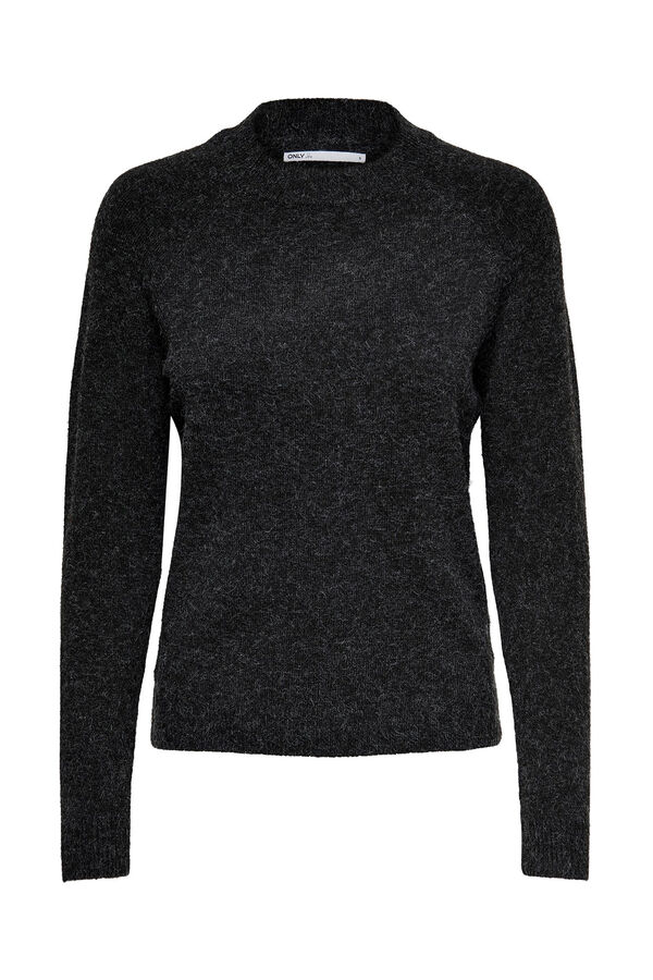 Only Jersey de manga larga y cuello redondo negro
