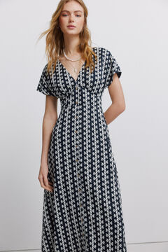 Springfield Embroidered midi dress