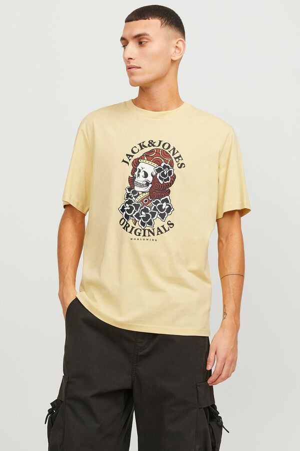 Springfield Standard fit T-shirt žuta