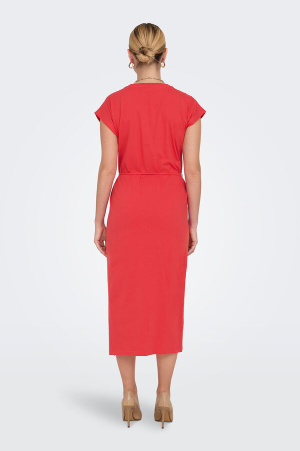 Springfield Midi-Kleid V-Ausschnitt rojo