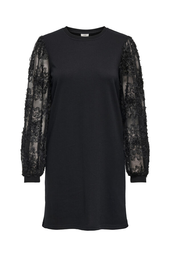 JDY Vestido corto detalle floral negro