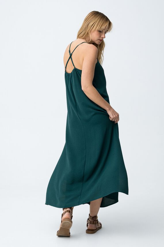 Vestido slim tirantes cruzados