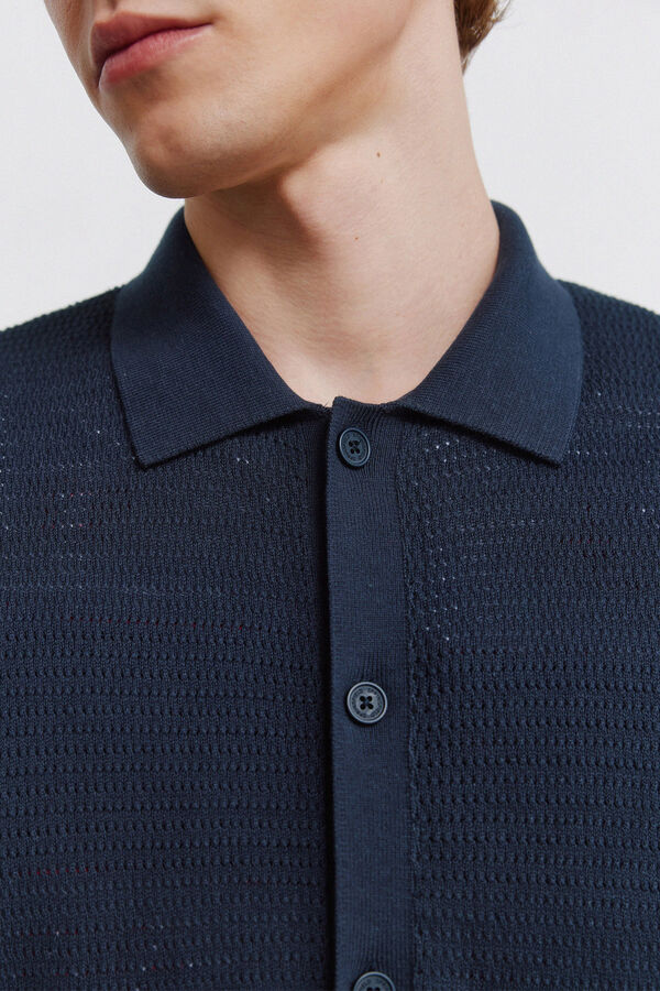 Springfield Cardigan structur&eacute; bleu