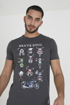 Brave Soul Camiseta de motociclista de manga curta