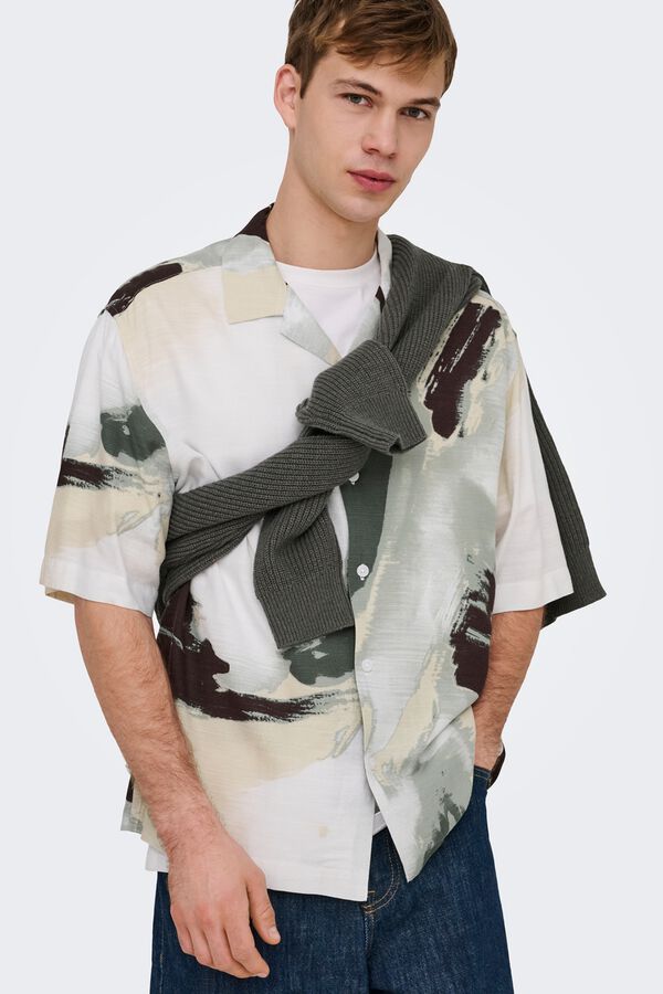 Only & Sons Camisa manga corta blanco