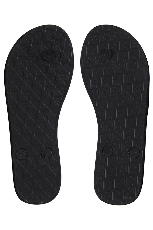 Roxy Metallic logo straps sandal black