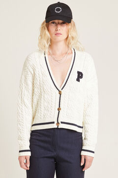 Springfield Cable-knit cardigan natural