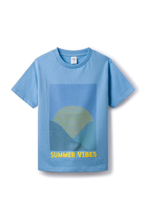 Springfield T-shirt "Summer vibes" menino azul royal