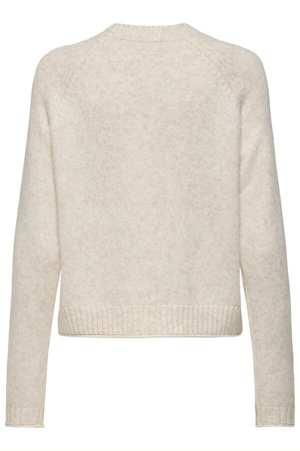 JDY Jersey cuello redondo blanco