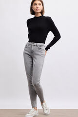 Inside Cal&ccedil;a Jeans Skinny de Cintura M&eacute;dia cinzento