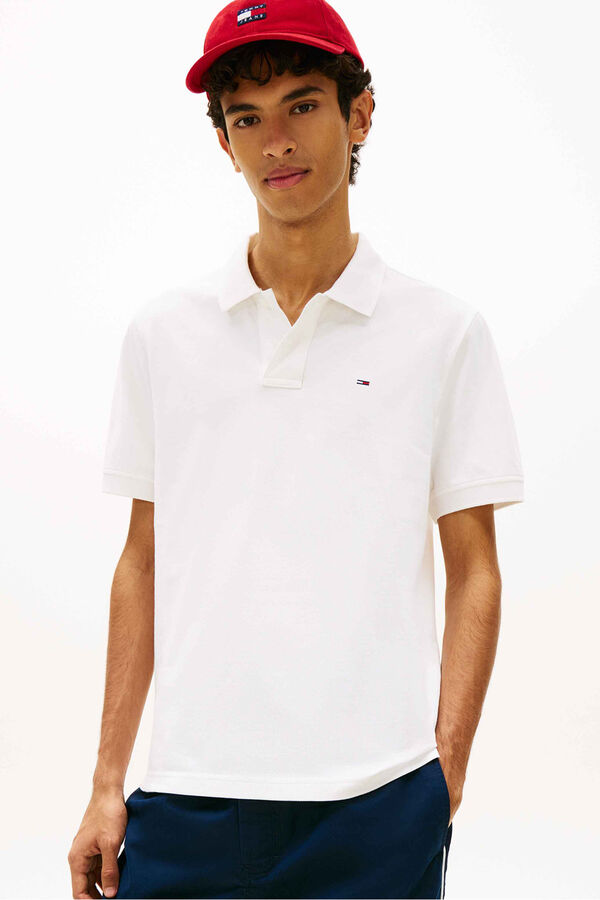 Tommy Jeans Regular fit short sleeve polo shirt beige