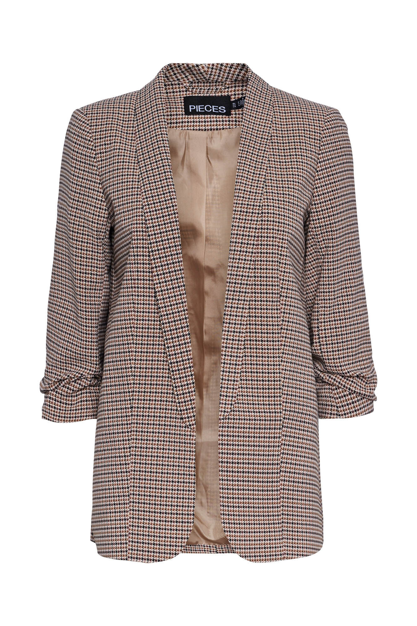 Pieces Blazer estampada floral con manga tres cuartos
