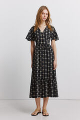 Springfield Printed shirt midi dress black