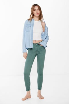 Springfield Jeans Color Slim Cropped malva
