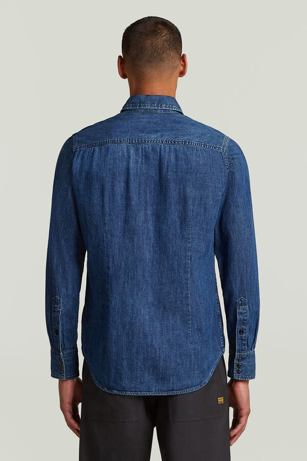 G-STAR Camisa vaquera de manga larga y corte ajustado azul