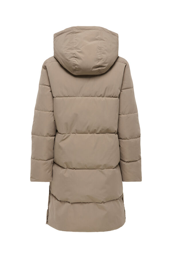 JDY Puffer long coat grey