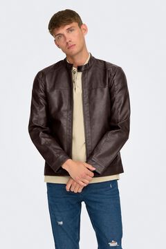 Only & Sons Chaqueta de polipiel estilo biker