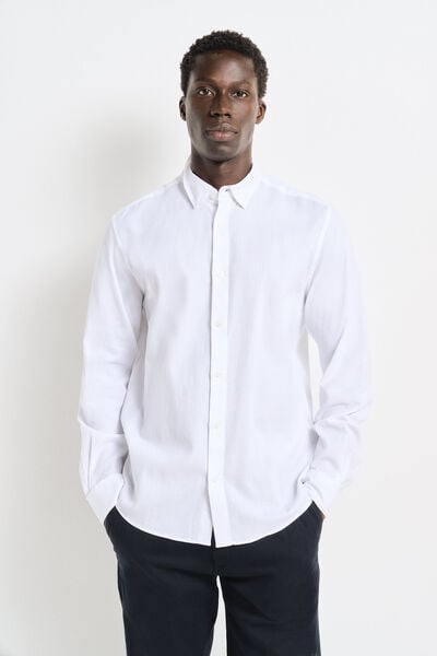 Springfield Camisa social bicolor branco