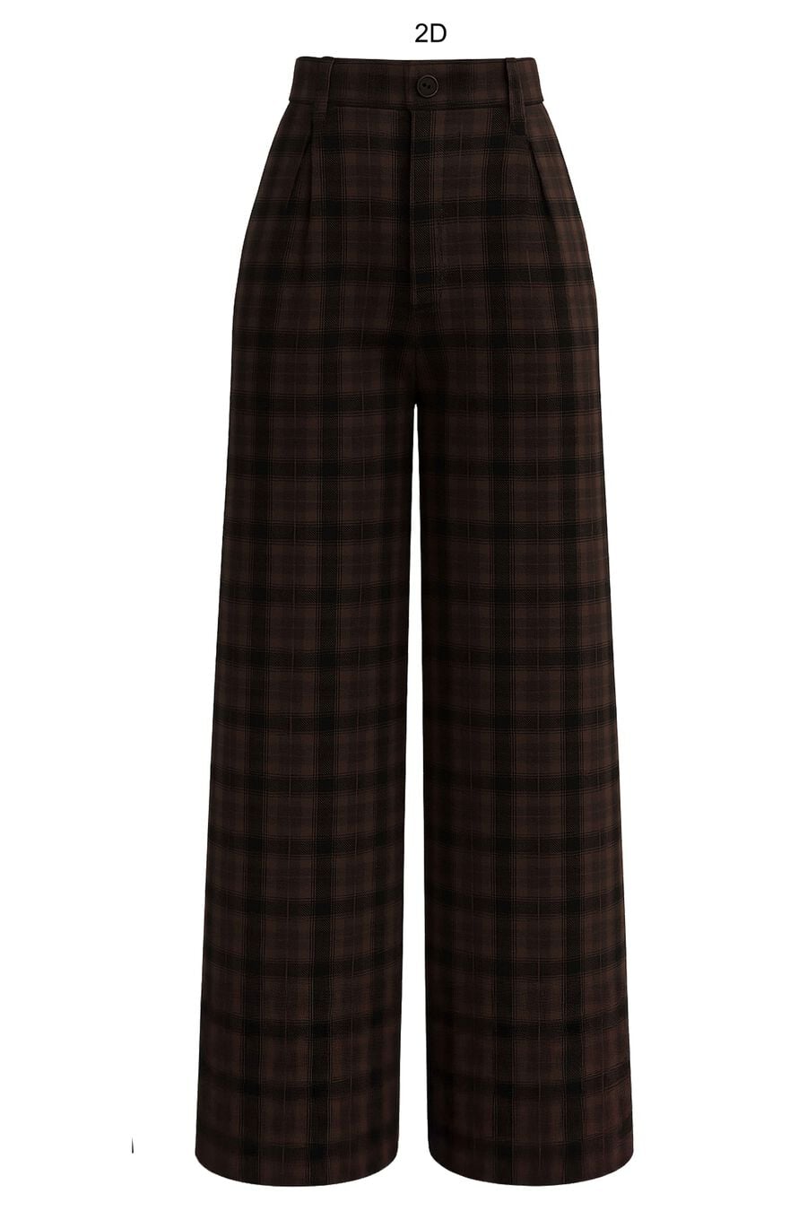 Pantalón wide leg de cuadros