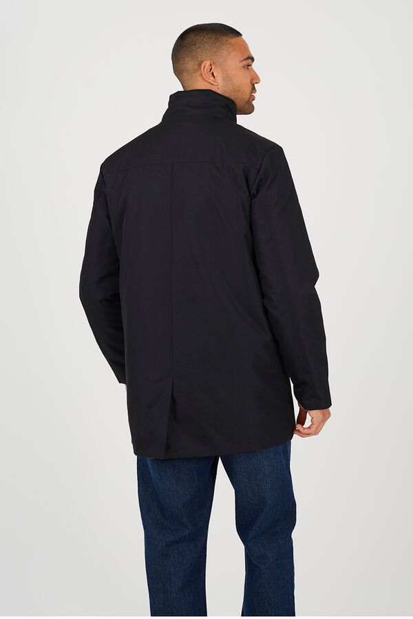 Brave Soul Long zip fastening parka black