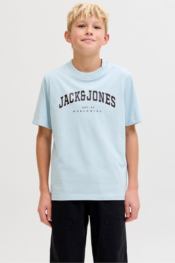 Jack & Jones Junior Camiseta relaxed logo azul