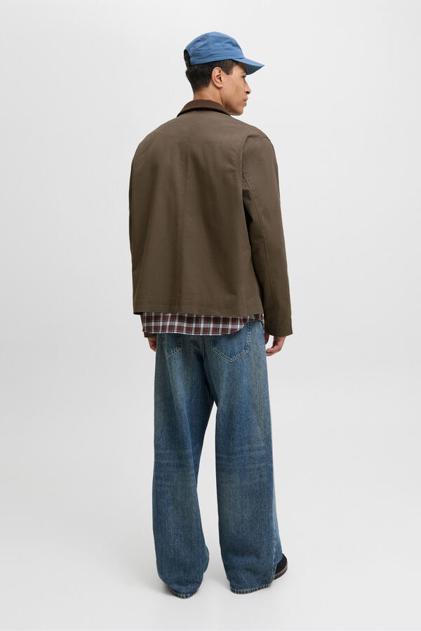 Jack & Jones Blus&atilde;o de trabalhador castanho