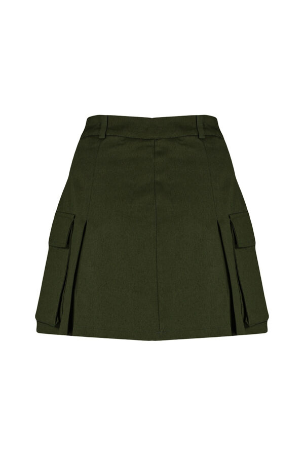 Trendyol Falda pantal&oacute;n con bolsillos kaki