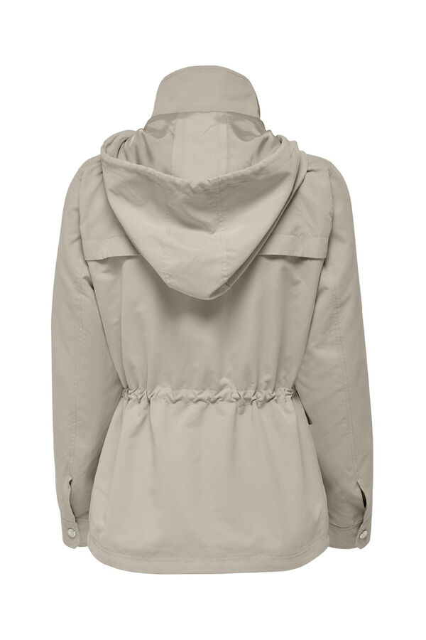 Only Short hooded parka grey