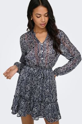 Vestido corto con lurex