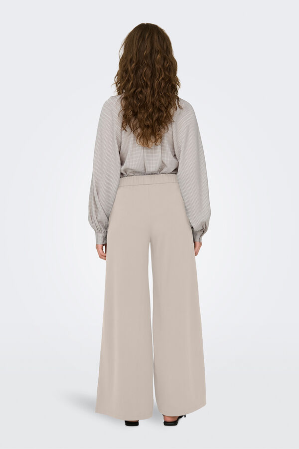 JDY Pantal&oacute;n ancho fluido gris