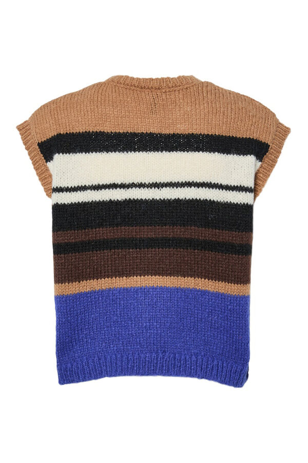 Pieces jersey-knit gilet top Braon