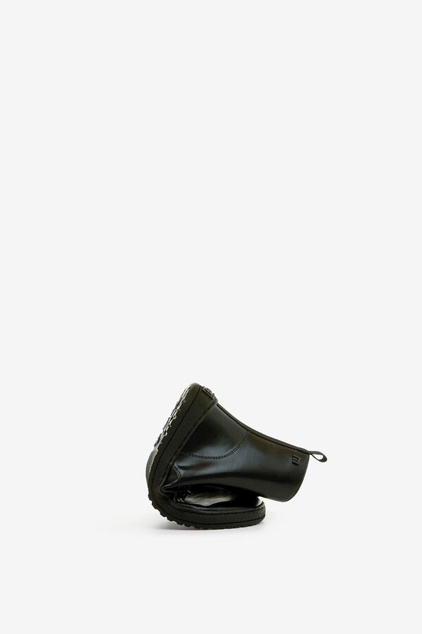 MTNG Botines barefoot militares con suela plana negro