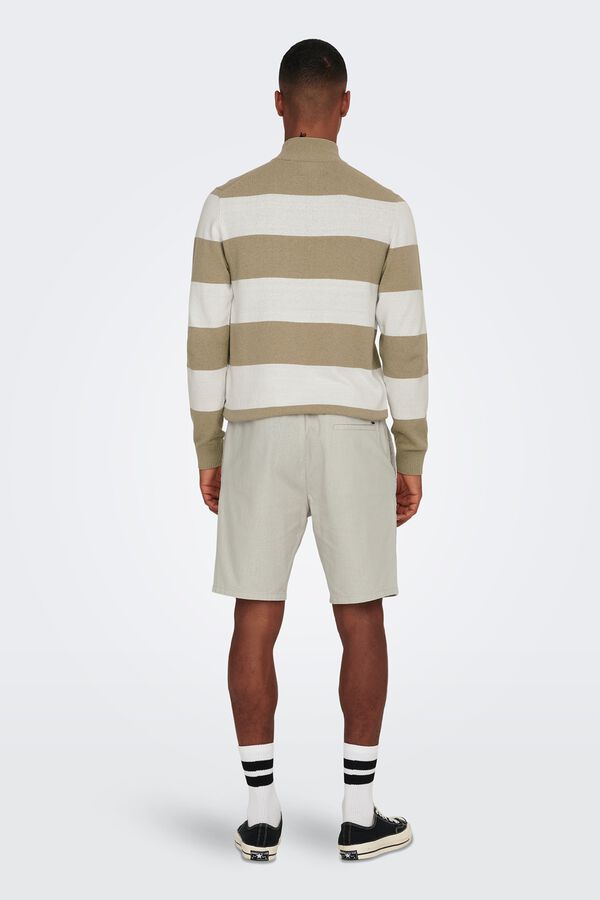 Only & Sons Linen Bermuda shorts grey