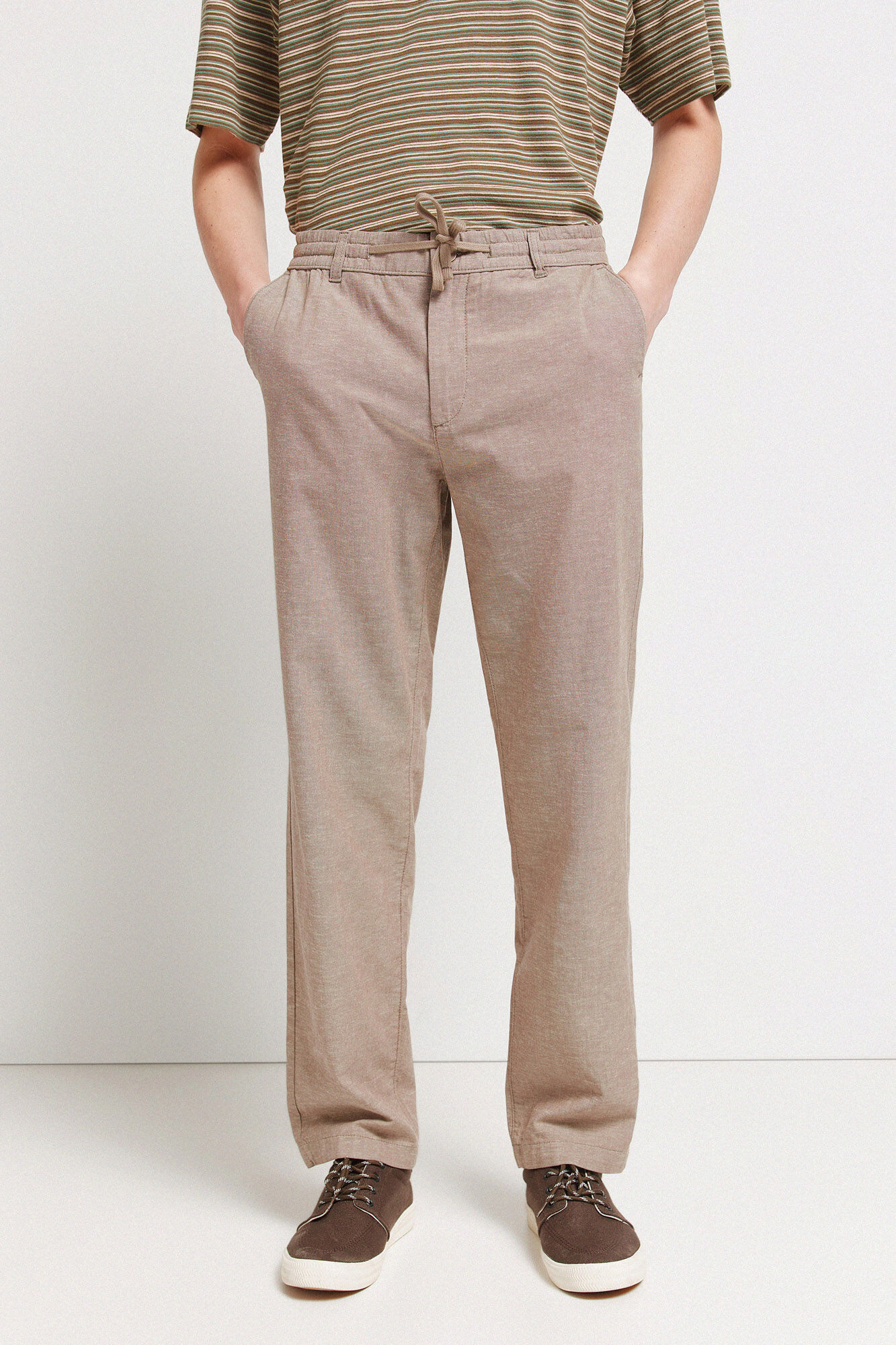 Springfield Linen comfort fit chinos