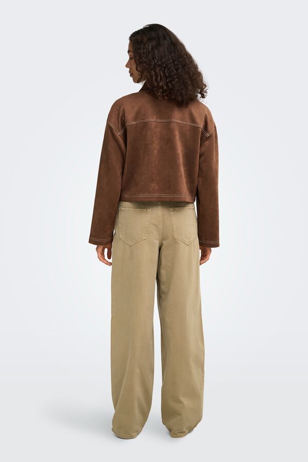 Only Vegan suede jacket brown