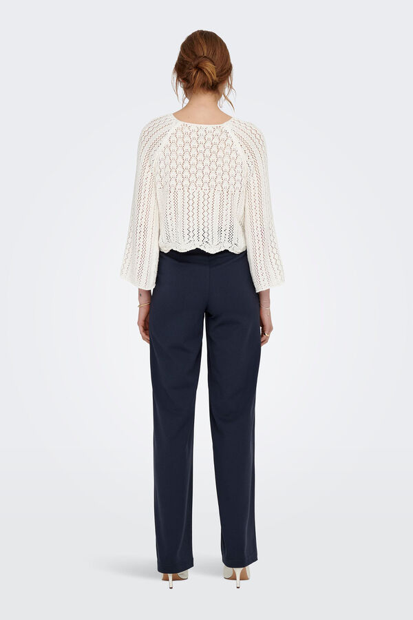 Only Gestanzter Strick- Weiß