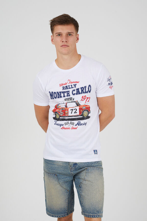 Brave Soul Camiseta manga corta estampada blanco