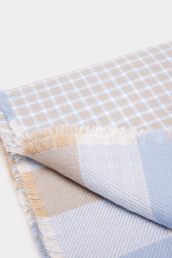 Springfield Reversible Checked Scarf navy