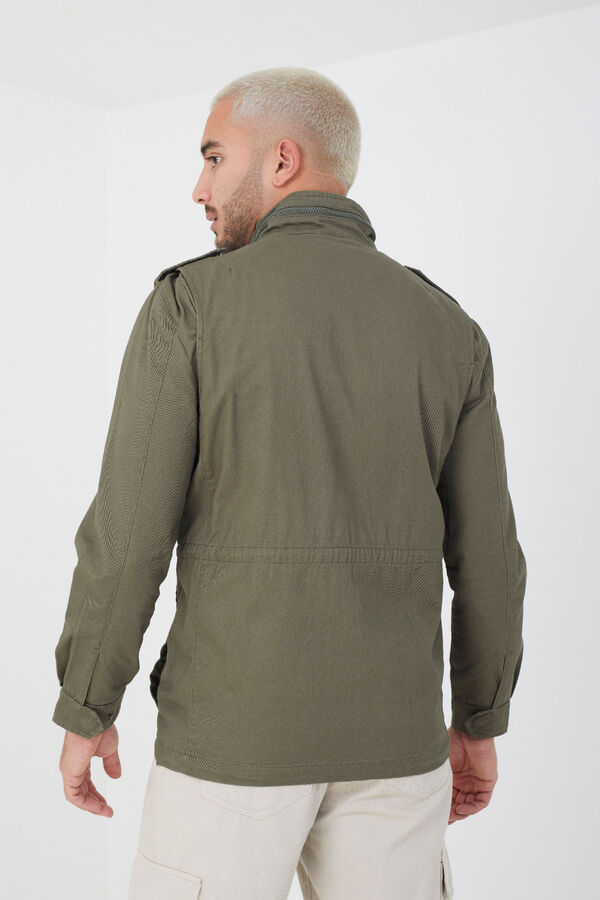 Brave Soul Chaqueta multibolsillos gris