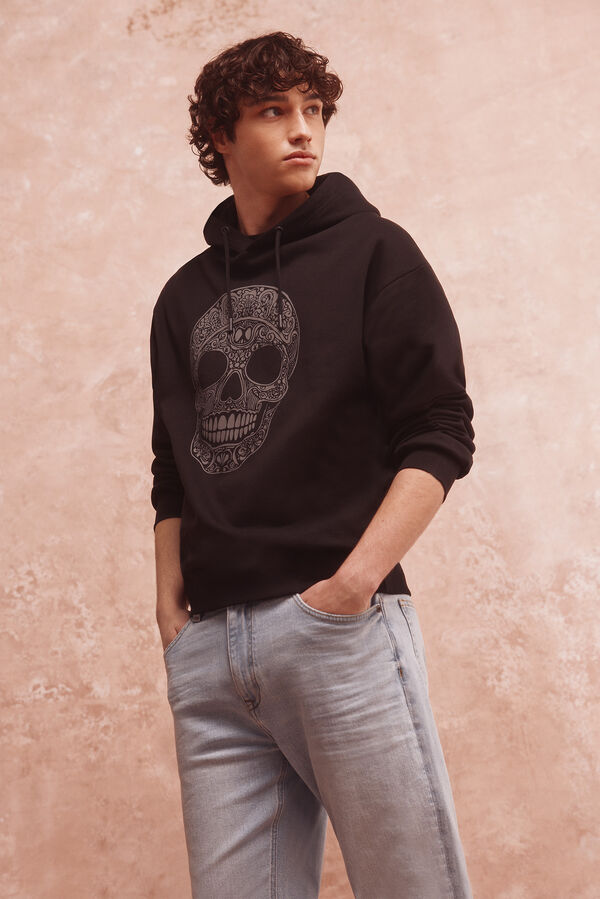 Springfield Skull hooded sweatshirt black