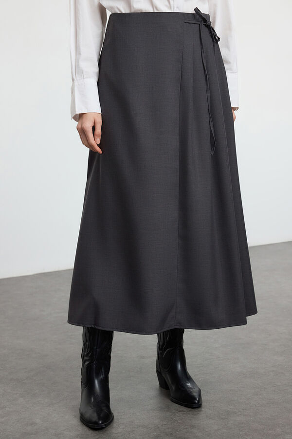 Trendyol Pleated skirt Siva