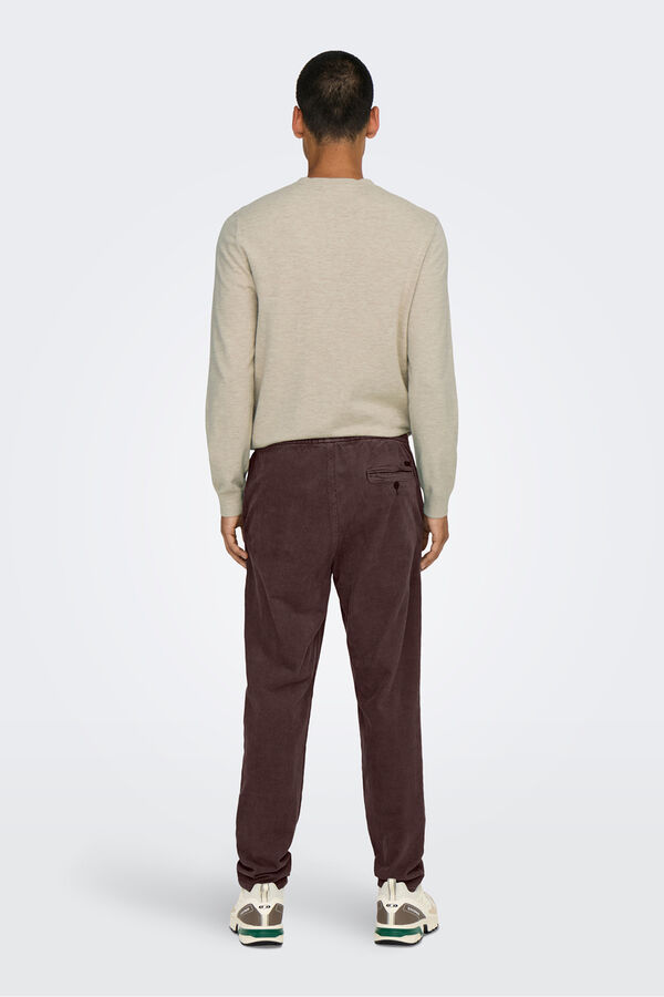 Only & Sons Long corduroy trouser nude